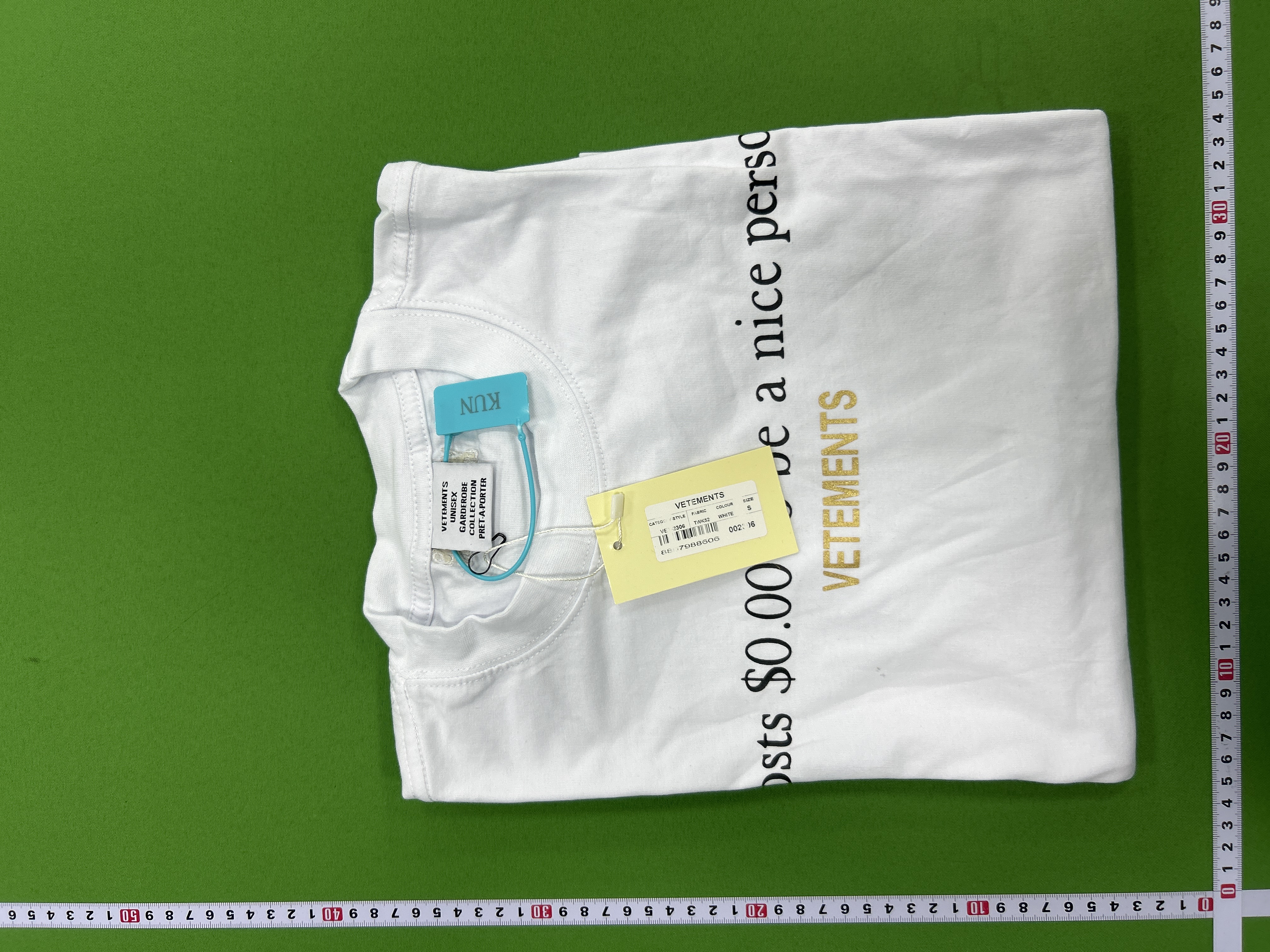 QC photo 1 of 正确版VTM维特萌字母印花男女宽松休闲圆领短袖T恤高街棉Tee