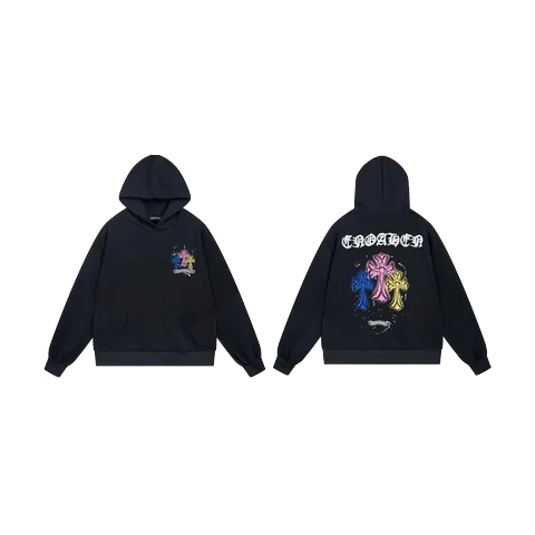 Chrome Hearts Hoodie - Navy Colour Cross