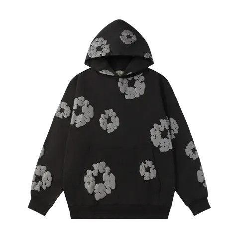 Denim Tears Hoodie - Black Cotton Wreath