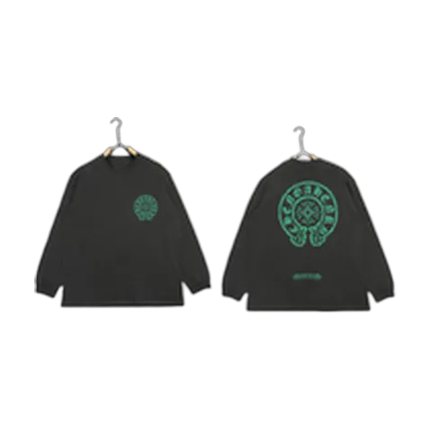 Chrome Hearts Long Tee - Black Green Horseshoe
