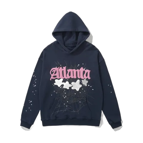 Sp5der Hoodie - Navy Atlanta