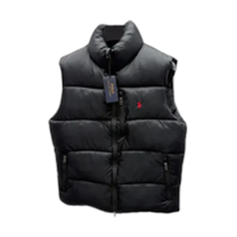 Ralph Lauren Vest - Black Puffer Vest, Stand-Collar