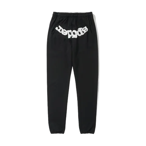 Sp5der Pants - Black Logo Sweatpants