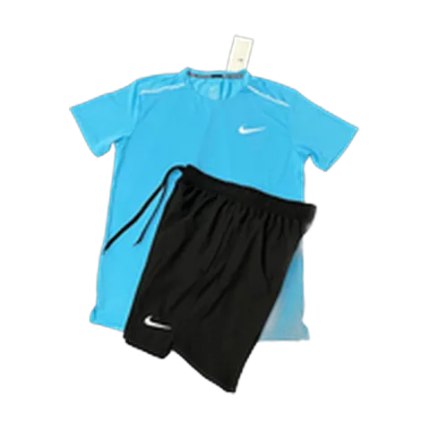 Nike Set - Blue Tee & Black Shorts