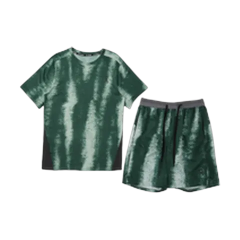 On Running Set - Green Tie-Dye Set