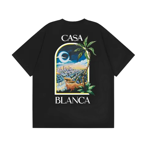 Casablanca Tee - Black Palm Arch