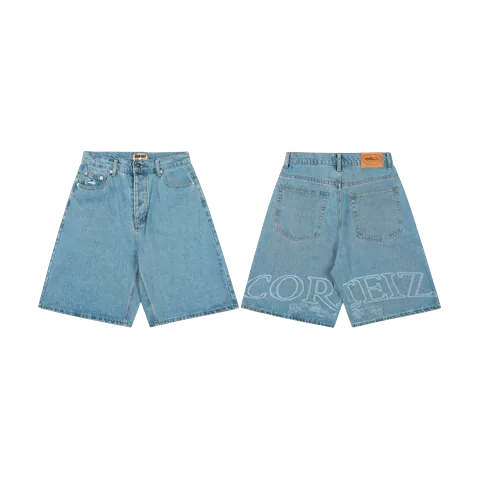 Corteiz Shorts - Light Wash Denim